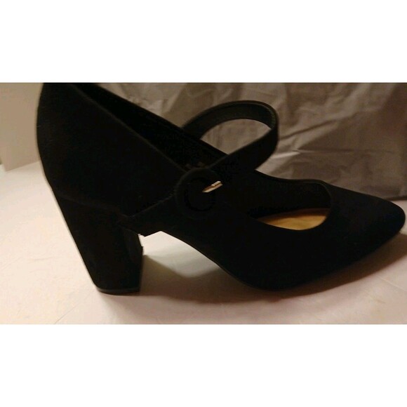 Comfort Est.1946 Womens Black Faux Suede Mary Jane Pumps Size 8 Chunky Heel - Picture 15 of 16